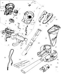 Page A Diagram and Parts List for BV4000 Type 1 Black and Decker Leaf Blower / Vacuum